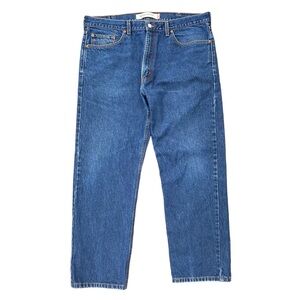 Levis 505 Denim Jeans 40 x 29 Dark Wash Blue Normcore 2004 Y2K Straight Leg